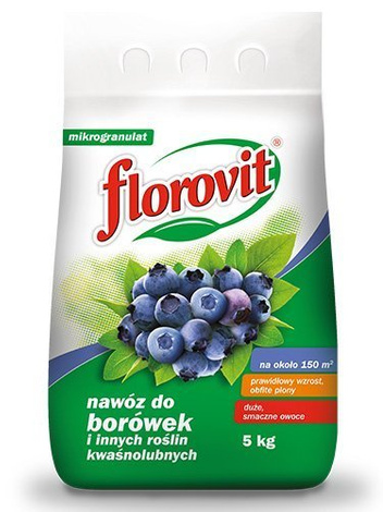 FLOROVIT DO BORÓWEK I INNYCH ROŚLIN KWAŚNOLUBNYCH 5kg